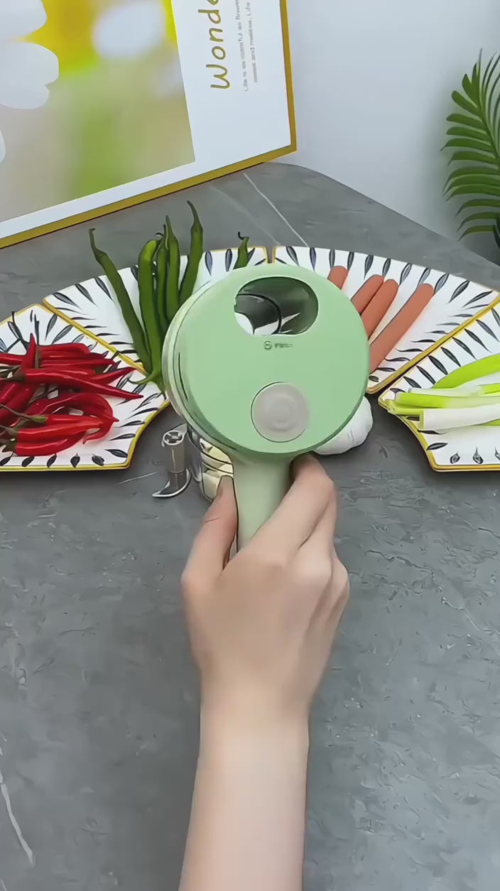 4 in 1 Portable Electric Vegetable Cutter Set